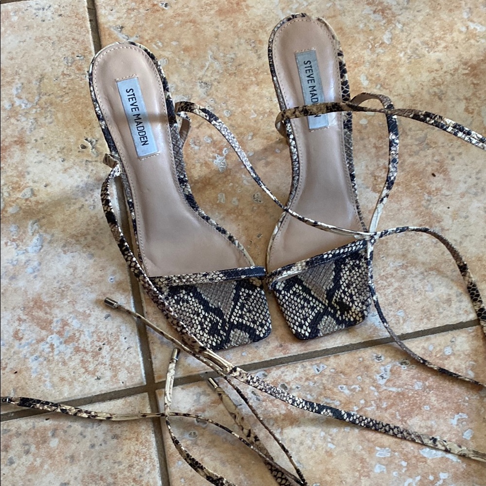 Steve Madden Snake Print Women's Sandals S 8.5 M